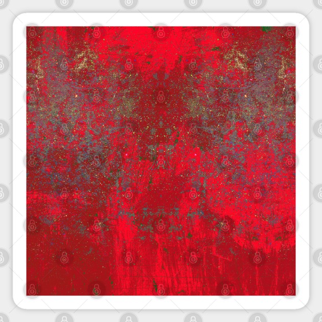 Blood Red Grunge textures Sticker by jen28